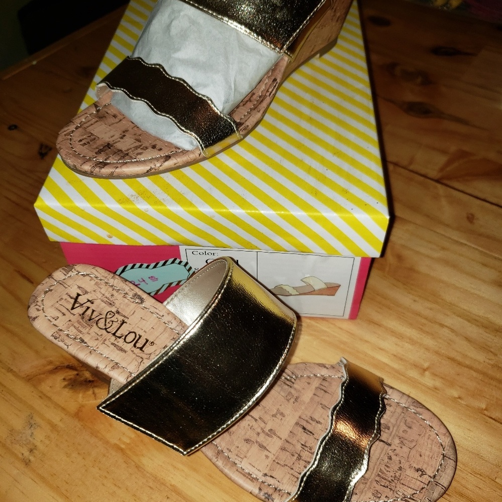 Gold Sandals NEW
